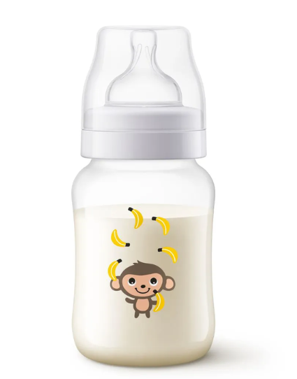 Mamadeira Philips Avent - Anti cólica Clássica Macaco 260ml - Scf821/11