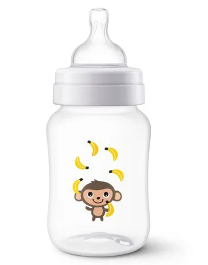 Mamadeira Philips Avent - Anti cólica Clássica Macaco 260ml - Scf821/11
