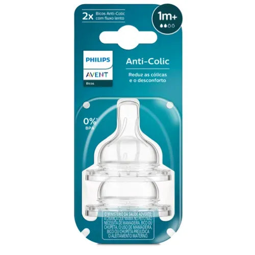 Bico Philips Avent Anti-Colic Duplo N02 1m+ - Scy762/02